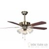 Đèn Quạt Trần Mẫu quạt trần đèn cánh gỗ cho phòng khách
