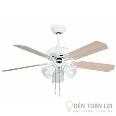 Đèn Quạt Trần Mẫu đèn cánh gỗ 3 bóng đèn led đẹp mắt