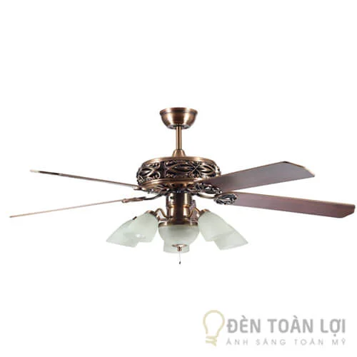Đèn quạt trần màu đen chùm hiện đại cho phòng khách