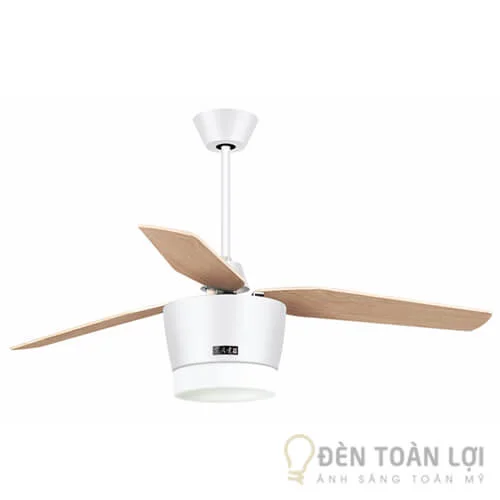Quạt trần 3 cánh gỗ kết hợp đèn LED