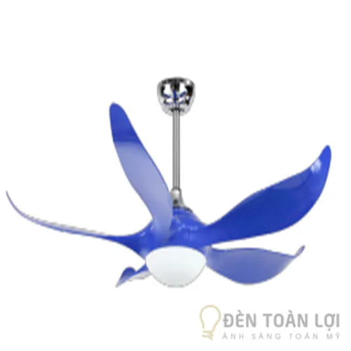 Đèn Quạt Trần 5 Cánh Màu Xanh Nổi Bật