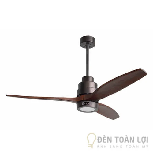 Đèn quạt trần cánh gỗ có đèn LED