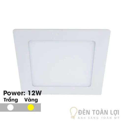 Đèn Âm Trần: Mẫu đèn led âm trần siêu mỏng 12W vuông