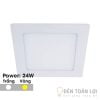 Đèn Âm Trần: Mẫu đèn led âm trần siêu mỏng 24W vuông