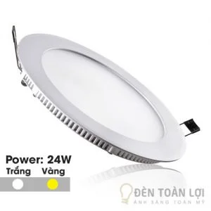 Đèn Âm Trần: Mẫu đèn led âm trần siêu mỏng 24W tròn