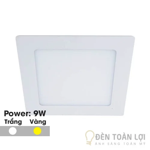 Mẫu LED âm trần siêu mỏng 9W vuông