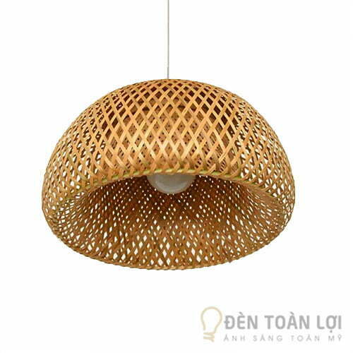Đèn mây tre màu đen trang trí cho quán 2 lớp