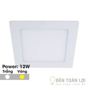Đèn Âm Trần: Mẫu đèn led âm trần siêu mỏng 12W vuông