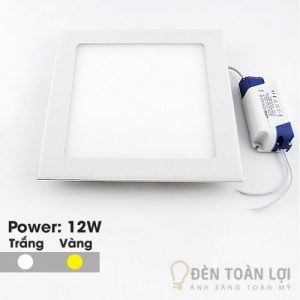 Đèn Âm Trần: Mẫu đèn led âm trần siêu mỏng 12W vuông