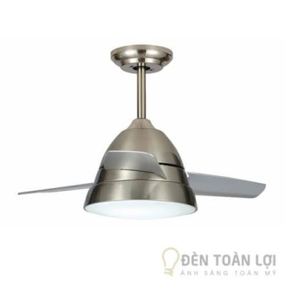 Quạt trần chao nón thân bạc trong danh mục đèn quạt trần