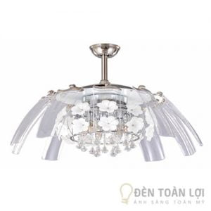 Đèn Quạt Trần Mẫu đèn chùm quạt chất liệu nhựa ABS nhập khẩu