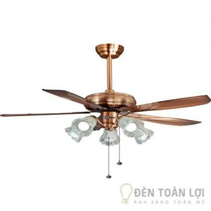 Đèn Quạt Trần Mẫu quạt trần 5 cánh nhập khẩu chiếu sáng bởi đèn led