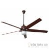 Đèn Quạt Trần Mẫu quạt trần 5 cánh gỗ thật được sơn màu bóng led 24w