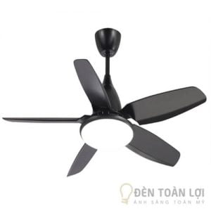 Đèn Quạt Trần Mẫu quạt trần 5 cánh màu satin chiếu sáng bởi đèn led