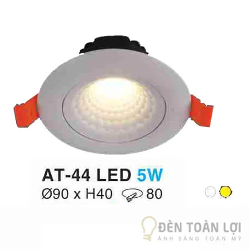 Đèn trần màu đen LED hình tròn 2 màu 5W nhập khẩu