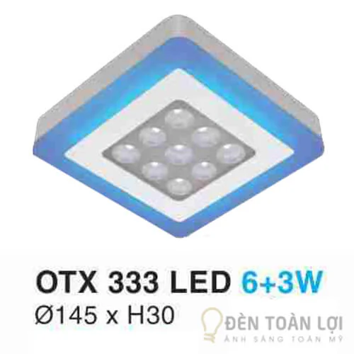 Đèn Ốp Trần LED Vuông Chế Màu Thông Minh - Đen