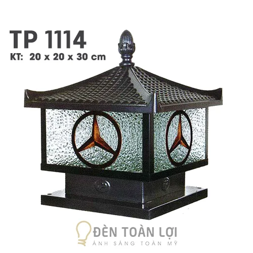 Đèn trụ màu đen trụ cong hiện đại cho sân vườn biệt thự