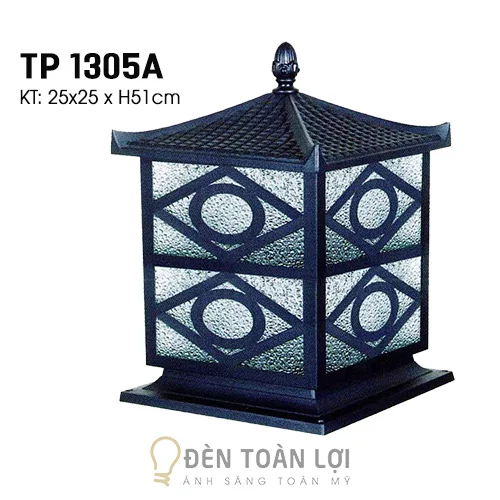 Đèn trụ màu đen trụ công ngoài kiểu dáng tường