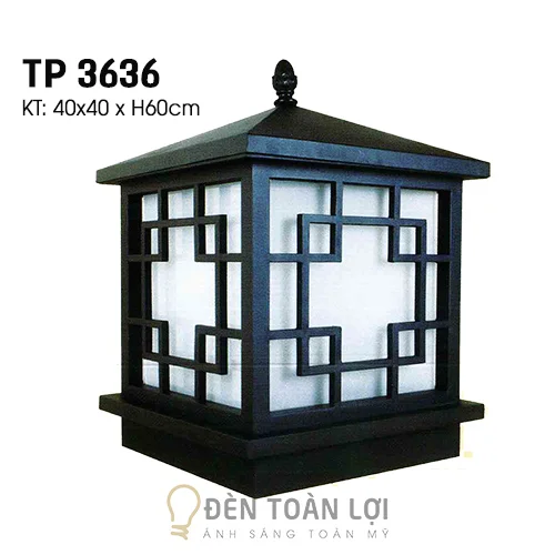 Đèn trụ màu đen trang trí ngoại thất