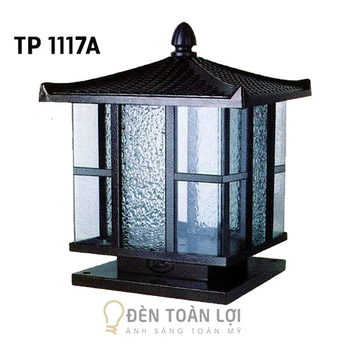 Đèn Trụ Màu Đen Trang Trí Tường Rào Trụ Cổng Phong Cách Châu Âu