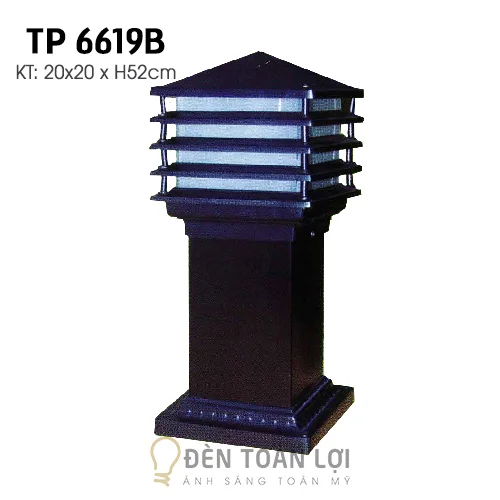 Đèn trụ màu đen trang trí ngoài