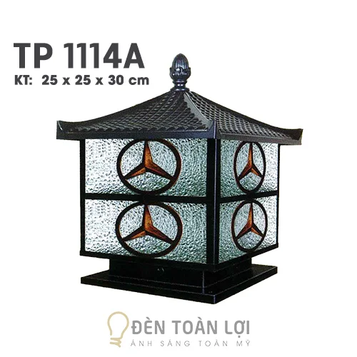 Đèn trụ màu đen cong trang trí tường rào cho chung cư