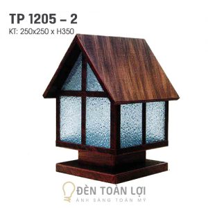 TP-1205-2-Đèn-Trụ-cổng-hình-ngôi-nhà-2-mái-trang trí trụ