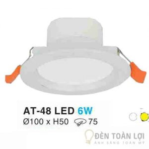 Đèn Âm Trần Mẫu đèn led đế dày 6W màu trắng