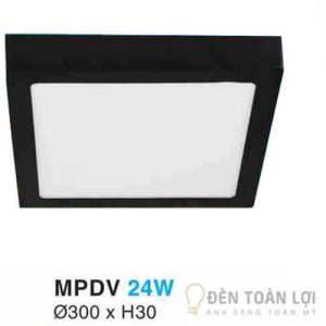 Đèn LED ốp trần vuông giả gỗ 12W và đen 24W cho phòng khách