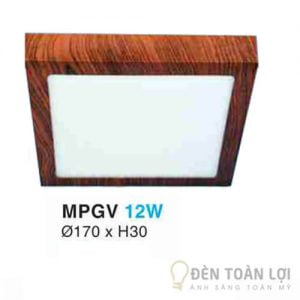 Đèn LED ốp trần vuông giả gỗ 12W và đen 24W cho phòng khách