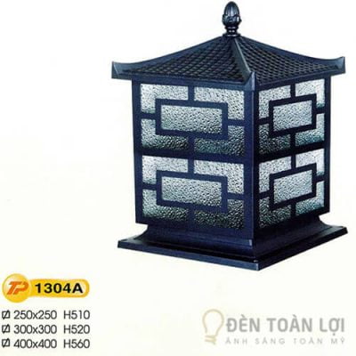 Đèn trụ cổng TP 1304A mái chòi khung chữ nhật