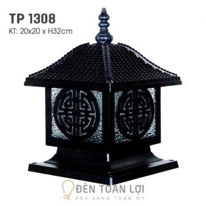 hình-ảnh-Kích-thước-Đèn-trụ-cổng-nhôm-đúc-gang-đúc-TP1308