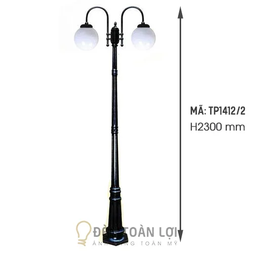 Đèn Trụ Sân Vườn Màu Đen