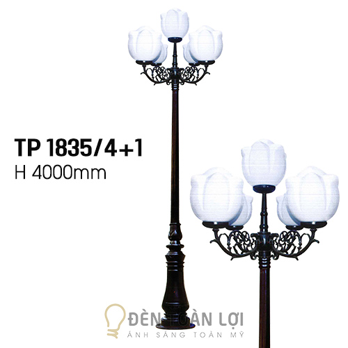Đèn trụ đường phố TP 1835/4+1 bông sen
