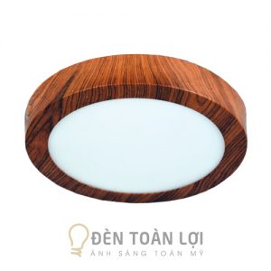 Mẫu đèn led giả gỗ hình tròn cho nhà tắm nhà vệ sinh TPHCM