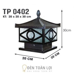 Đèn Trụ Cổng TP0402 mái ngói hình con mắt