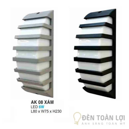 Đèn Vách Mẫu đèn ốp tường ngoại thất AK08 trang trí sân
