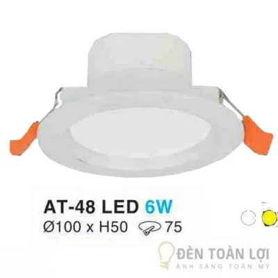 Đèn Âm Trần Mẫu đèn led đế dày 6W màu trắng