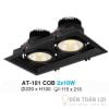 Đèn Âm Trần Mẫu đèn led đế dày màu đen chiếu sáng văn phòng