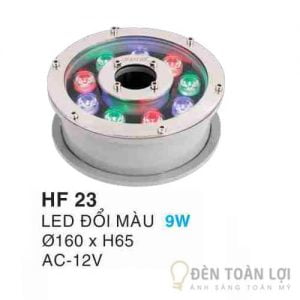 Đèn âm dưới nước non bộ led đổi màu HF23 9W-12V