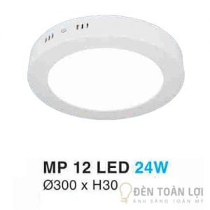 Đèn Ốp Trần Phân phối đèn led màu trắng MP 12 24W