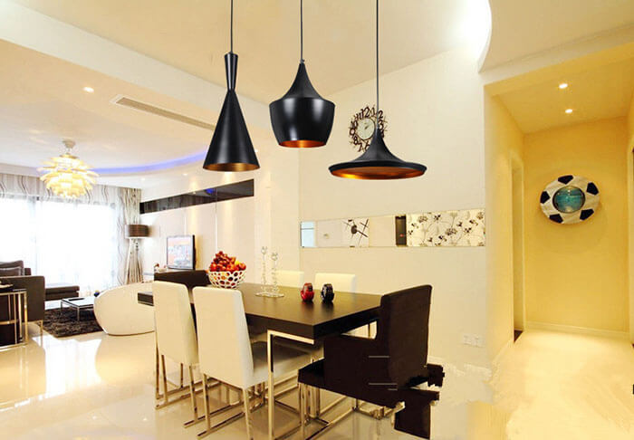 Vị trí lắp đèn trần trong phòng khách