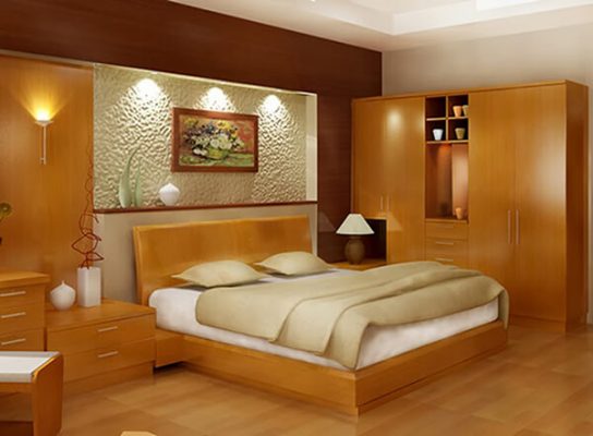 Đèn âm trần chung cư phòng khách liền bếp
