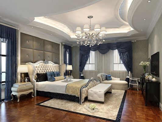 Đèn ốp trần cho phòng ngủ lớn trần thạch cao