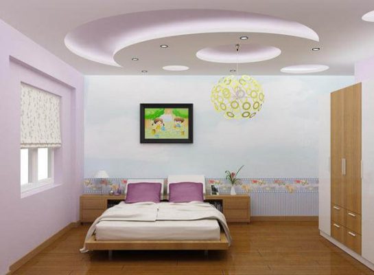 Đèn phòng ngủ trần thạch cao cho phòng nhỏ