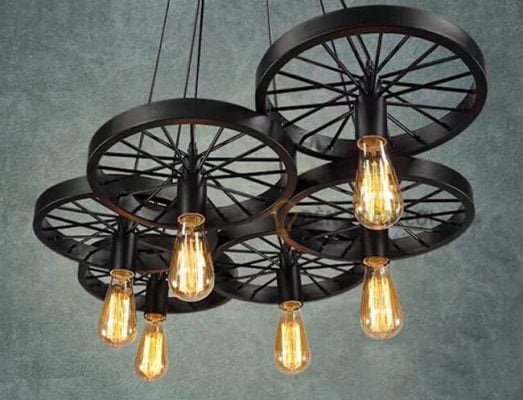 Đèn trang trí hình các bánh xe vintage (bóng led) GHO-259