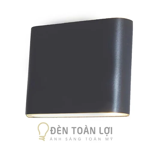 Đèn vách ngoài trời hiện đại hộp chữ nhật dài bo tròn