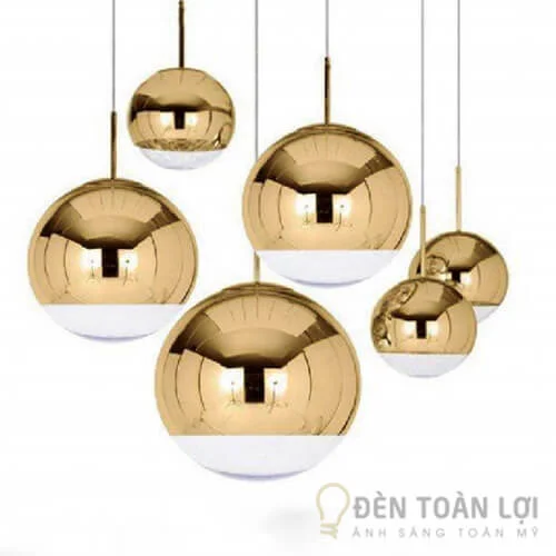 Đèn thả đơn hình trái cau vàng khít lỗ