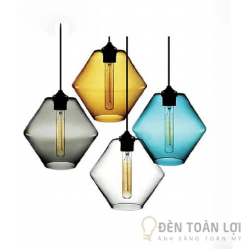 Đèn thả đơn thủy tinh trang trí cho ngôi nhà xinh