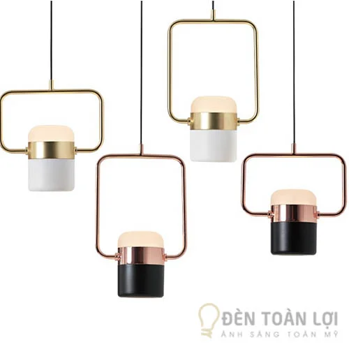Đèn thả bàn xi vàng bóng